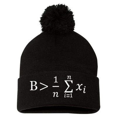 Math Be Greater Than Average Pom Pom 12in Knit Beanie