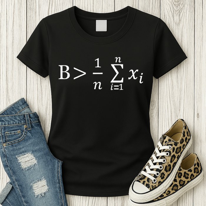 Math Be Greater Than Average Womens T-Shirt