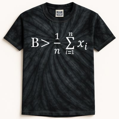 Math Be Greater Than Average Kids Tie-Dye T-Shirt