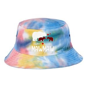 Mawmaw Bear Gift Red Buffalo Plaid Mawmaw Bear Pajama Gift Tie Dye Newport Bucket Hat