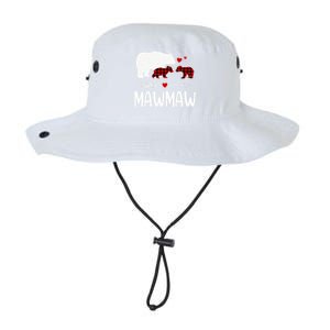 Mawmaw Bear Gift Red Buffalo Plaid Mawmaw Bear Pajama Gift Legacy Cool Fit Booney Bucket Hat