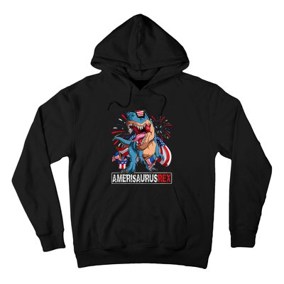 Men Boy Girl Funny Dinosaur 4th Of July B Amerisaurus T Rex Gift Hoodie