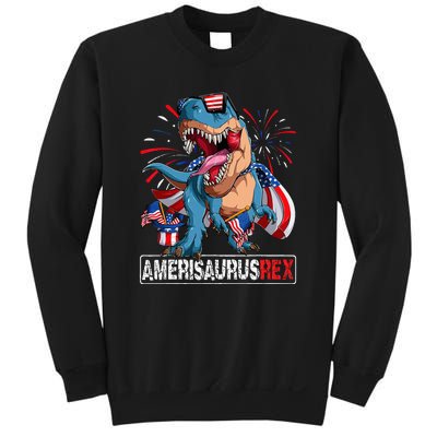 Men Boy Girl Funny Dinosaur 4th Of July B Amerisaurus T Rex Gift Sweatshirt