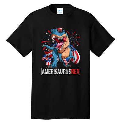 Men Boy Girl Funny Dinosaur 4th Of July B Amerisaurus T Rex Gift Tall T-Shirt