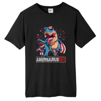 Men Boy Girl Funny Dinosaur 4th Of July B Amerisaurus T Rex Gift Tall Fusion ChromaSoft Performance T-Shirt