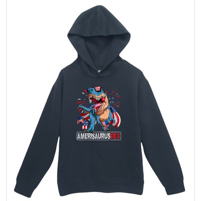 Men Boy Girl Funny Dinosaur 4th Of July B Amerisaurus T Rex Gift Urban Pullover Hoodie