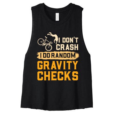 Mountain Biking Gift For A Mountain Biker Women's Racerback Cropped Tank