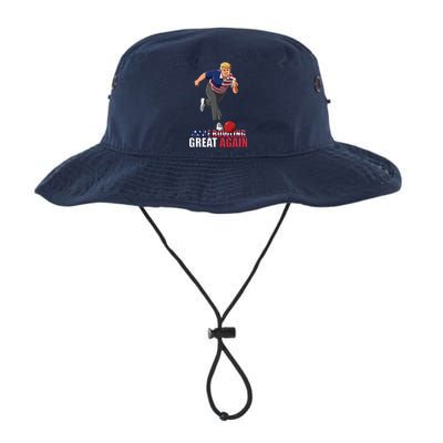 Make Bowling Great Again Funny Trump Bowling Gift Legacy Cool Fit Booney Bucket Hat