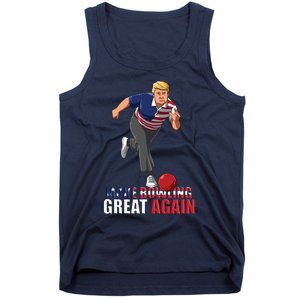 Make Bowling Great Again Funny Trump Bowling Gift Tank Top