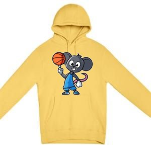 Mouse Basketball Game Day Funny Team Sports Bfunny Giftball Rat Gift Premium Pullover Hoodie