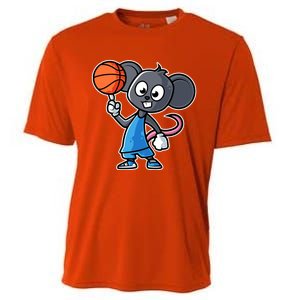 Mouse Basketball Game Day Funny Team Sports Bfunny Giftball Rat Gift Cooling Performance Crew T-Shirt