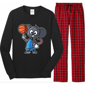 Mouse Basketball Game Day Funny Team Sports Bfunny Giftball Rat Gift Long Sleeve Pajama Set