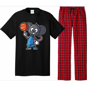 Mouse Basketball Game Day Funny Team Sports Bfunny Giftball Rat Gift Pajama Set