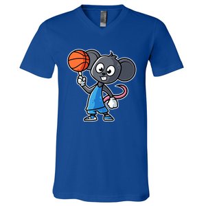 Mouse Basketball Game Day Funny Team Sports Bfunny Giftball Rat Gift V-Neck T-Shirt