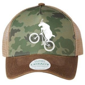 Mountain Bike Goat Funny Bicycle Day For Goat Lover Legacy Tie Dye Trucker Hat