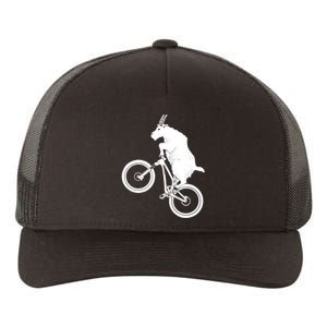 Mountain Bike Goat Funny Bicycle Day For Goat Lover Yupoong Adult 5-Panel Trucker Hat