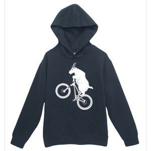 Mountain Bike Goat Funny Bicycle Day For Goat Lover Urban Pullover Hoodie