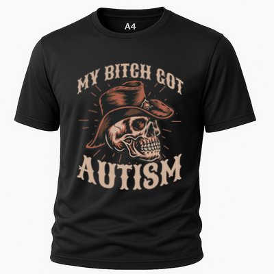 My Bitch Got Autism Funny Skeleton Meme Autistic Performance Shirt