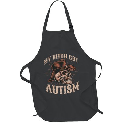 My Bitch Got Autism Funny Skeleton Meme Autistic Apron