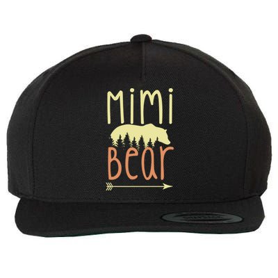 Mimi Bear Grandmother Grandma Family Mother Cute Gift Wool Snapback Cap