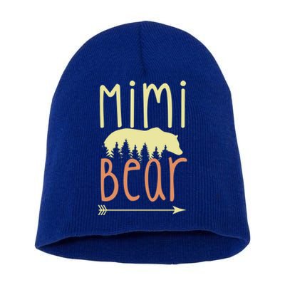 Mimi Bear Grandmother Grandma Family Mother Cute Gift Short Acrylic Beanie