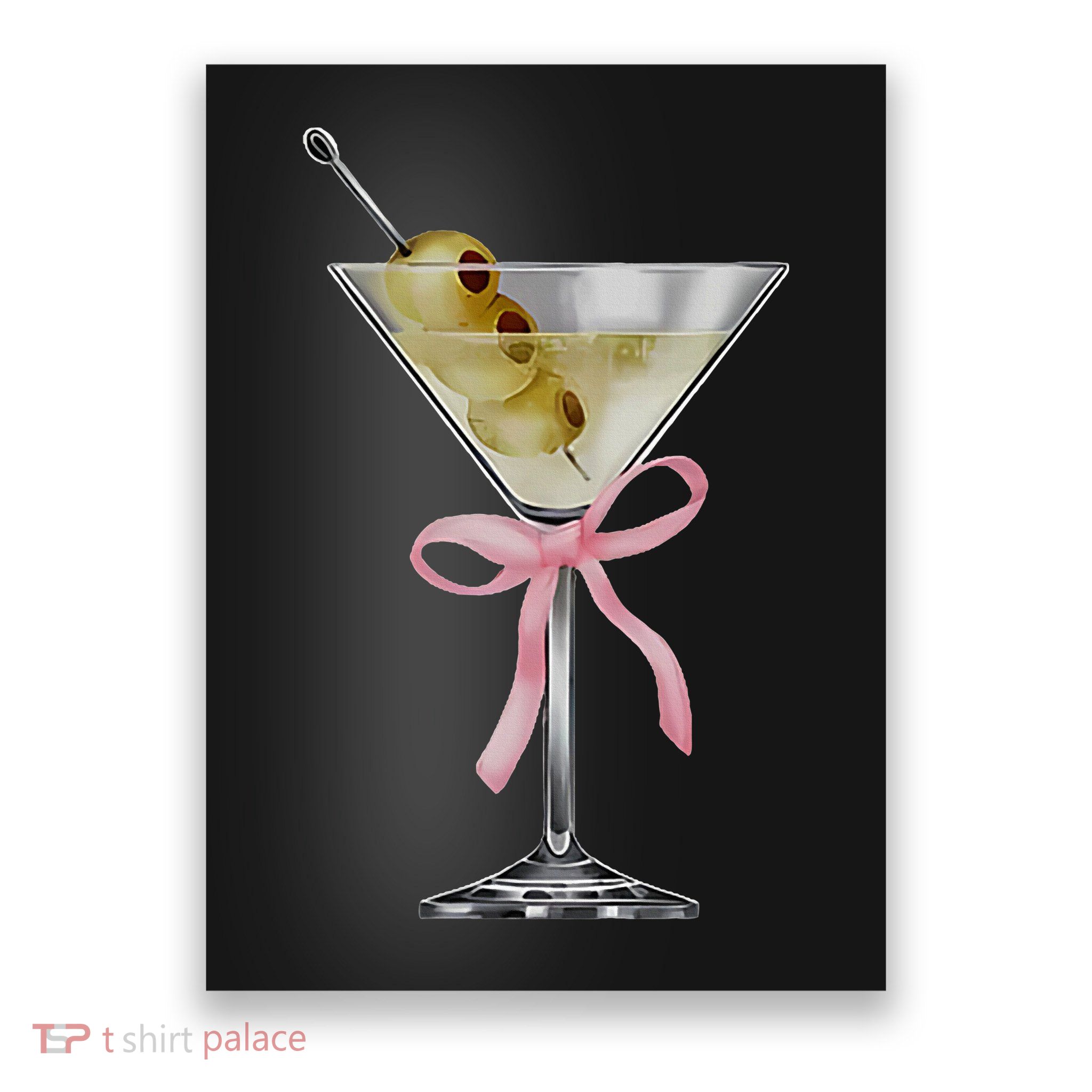 Martini Bow Graphic Poster