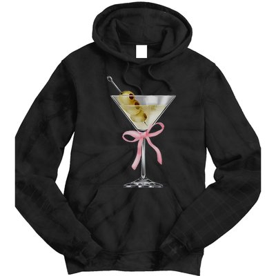 Martini Bow Graphic Tie Dye Hoodie