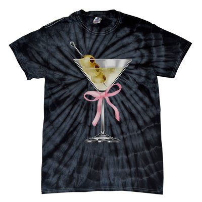 Martini Bow Graphic Tie-Dye T-Shirt