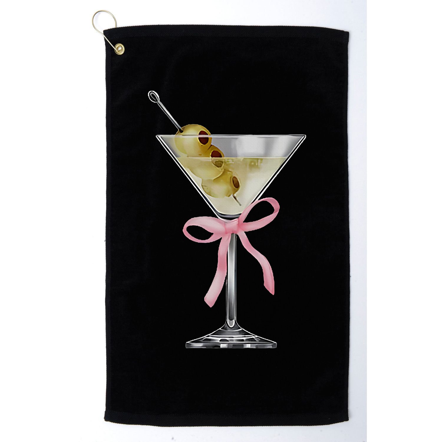 Martini Bow Graphic Golf Towel