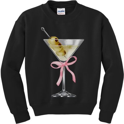 Martini Bow Graphic Kids Sweatshirt