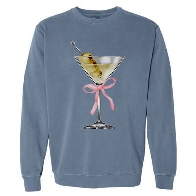 Martini Bow Graphic Garment-Dyed Sweatshirt