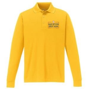 Make Bitcoin Great Again Bitcoin Performance Long Sleeve Polo