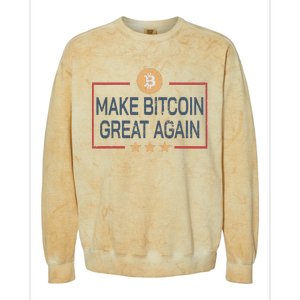 Make Bitcoin Great Again Bitcoin Colorblast Crewneck Sweatshirt