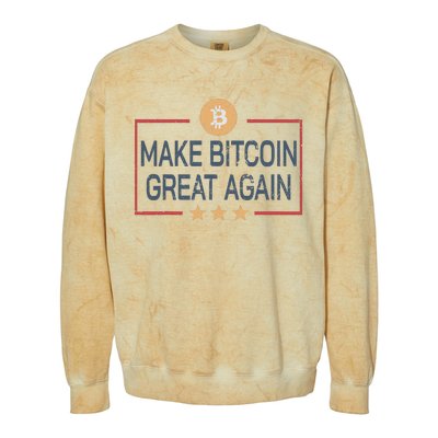 Make Bitcoin Great Again Bitcoin Colorblast Crewneck Sweatshirt