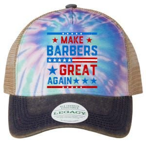 Make Barbers Great Again Barbers For Trump 2024 Legacy Tie Dye Trucker Hat