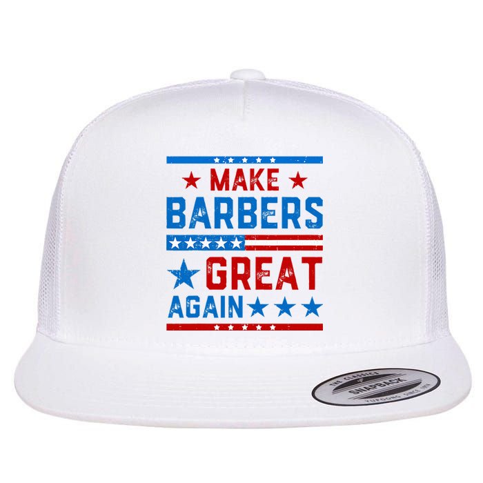 Make Barbers Great Again Barbers For Trump 2024 Flat Bill Trucker Hat