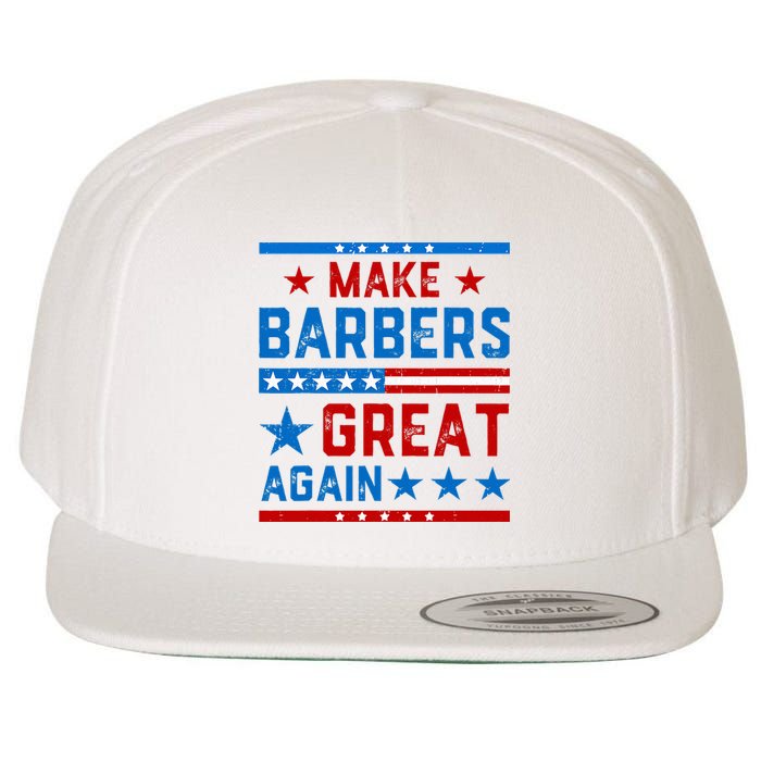 Make Barbers Great Again Barbers For Trump 2024 Wool Snapback Cap