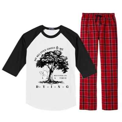 My Beloved Ghost & Me Sitting In A Tree Dying Raglan Sleeve Pajama Set