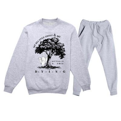 My Beloved Ghost & Me Sitting In A Tree Dying Premium Crewneck Sweatsuit Set