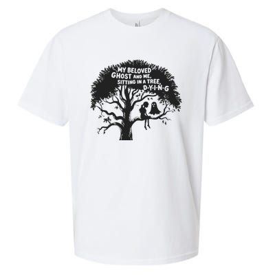 My Beloved Ghost Me Sitting In A Tree Dying Happy Halloween Sueded Cloud Jersey T-Shirt