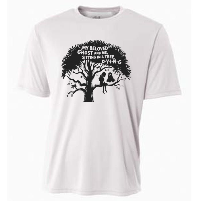 My Beloved Ghost Me Sitting In A Tree Dying Happy Halloween Cooling Performance Crew T-Shirt