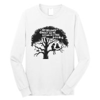 My Beloved Ghost Me Sitting In A Tree Dying Happy Halloween Long Sleeve Shirt