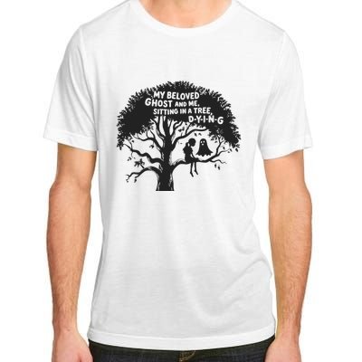 My Beloved Ghost Me Sitting In A Tree Dying Happy Halloween Adult ChromaSoft Performance T-Shirt