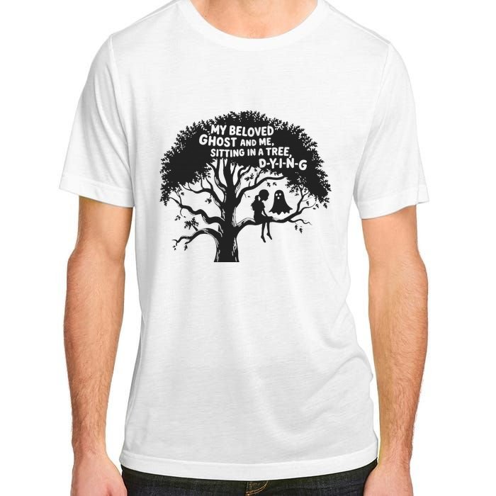 My Beloved Ghost Me Sitting In A Tree Dying Happy Halloween Adult ChromaSoft Performance T-Shirt