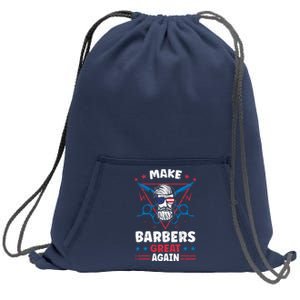 Make Barbers Great Again Cool Barbers For Trump 2024 Sweatshirt Cinch Pack Bag