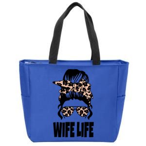 Messy Bun Great Gift Sarcastic Novelty Graphic Wife Life Meaningful Gift Zip Tote Bag