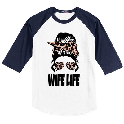 Messy Bun Great Gift Sarcastic Novelty Graphic Wife Life Meaningful Gift Baseball Sleeve Shirt