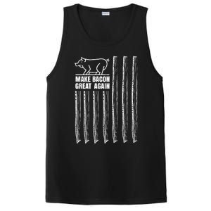 Make Bacon Great Again American Bacon Flag Pig Lovers Gift PosiCharge Competitor Tank