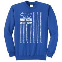 Make Bacon Great Again American Bacon Flag Pig Lovers Gift Tall Sweatshirt