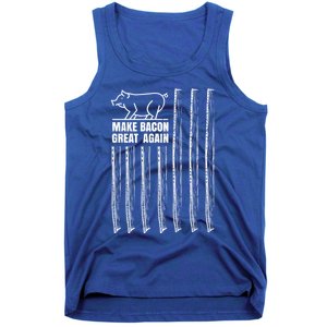 Make Bacon Great Again American Bacon Flag Pig Lovers Gift Tank Top